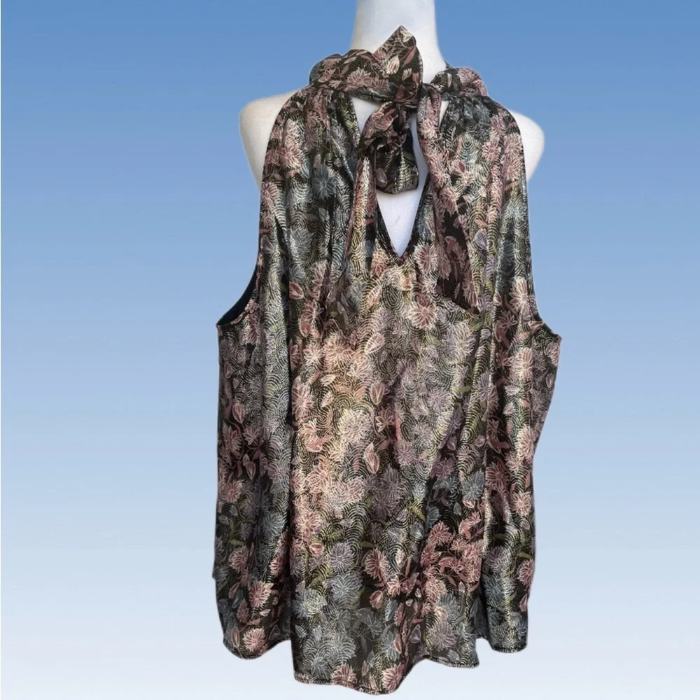 J. Crew Multicolor Floral Halter Blouse size 3X